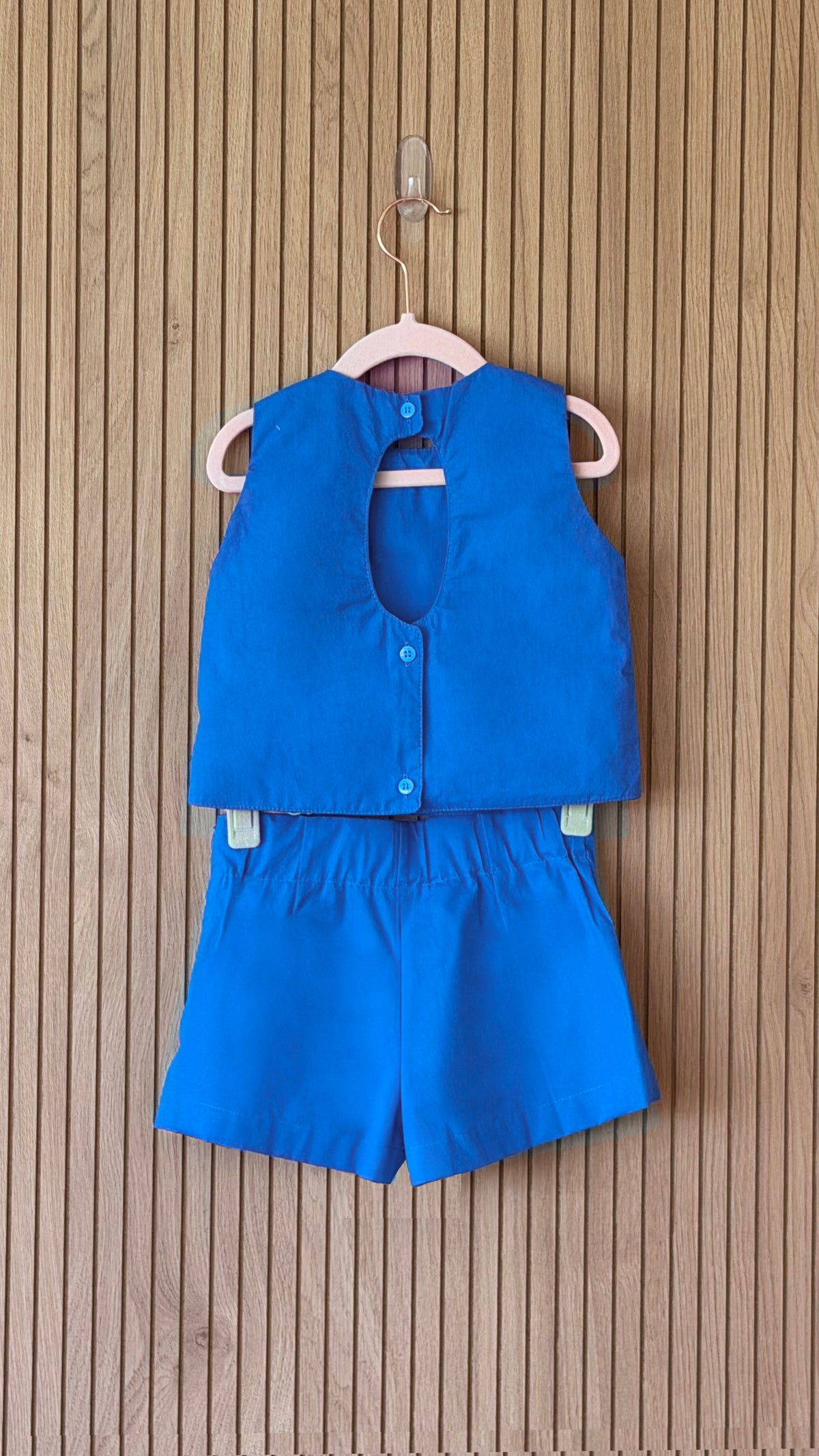 Electric Blue & Neon Green Two-Piece Set