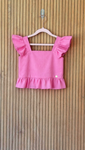 Pink Ruffle Sleeve Top