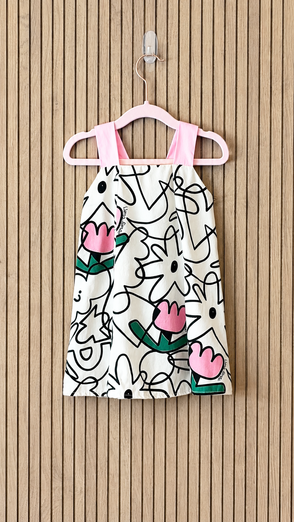 Abstract Floral Print Dress + Bloomers