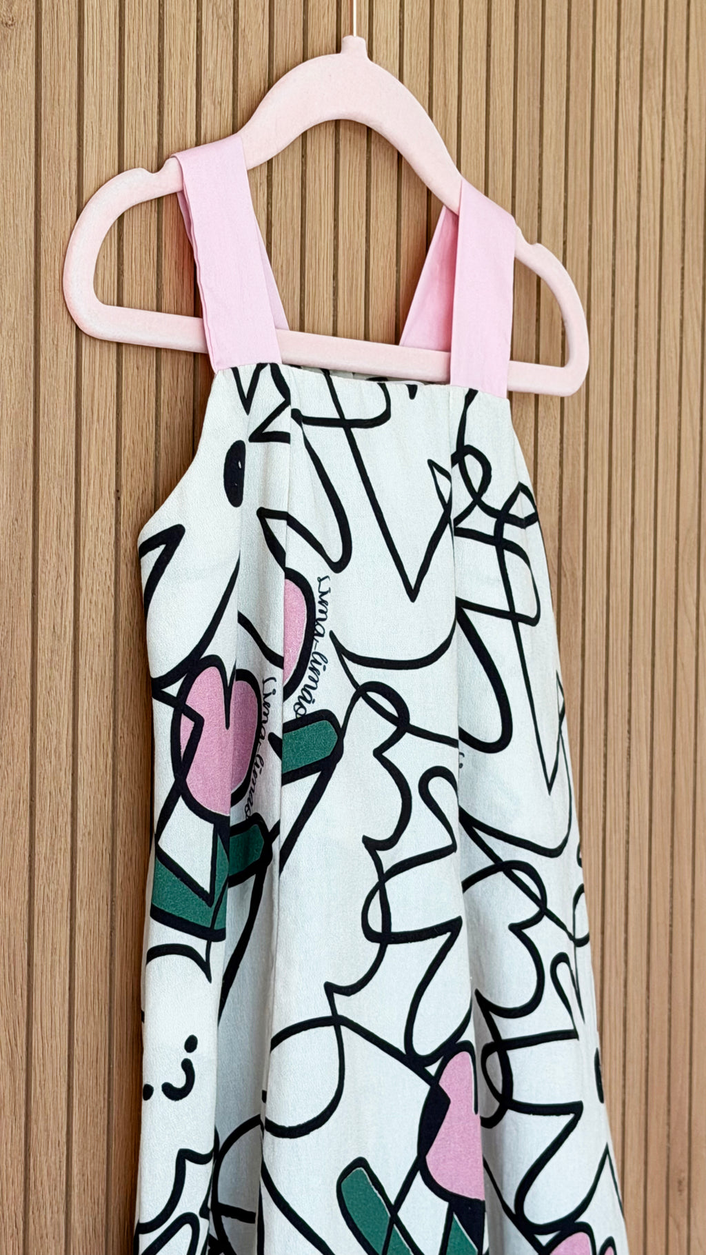 Abstract Floral Print Dress + Bloomers
