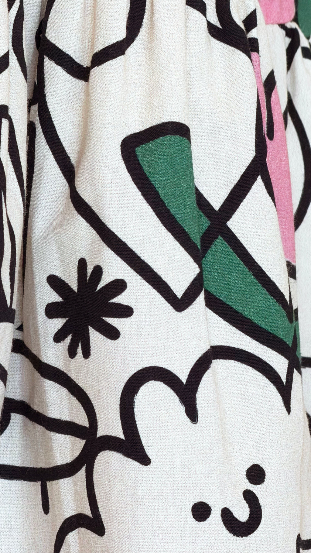 Abstract Floral Off-the-Shoulder Dress