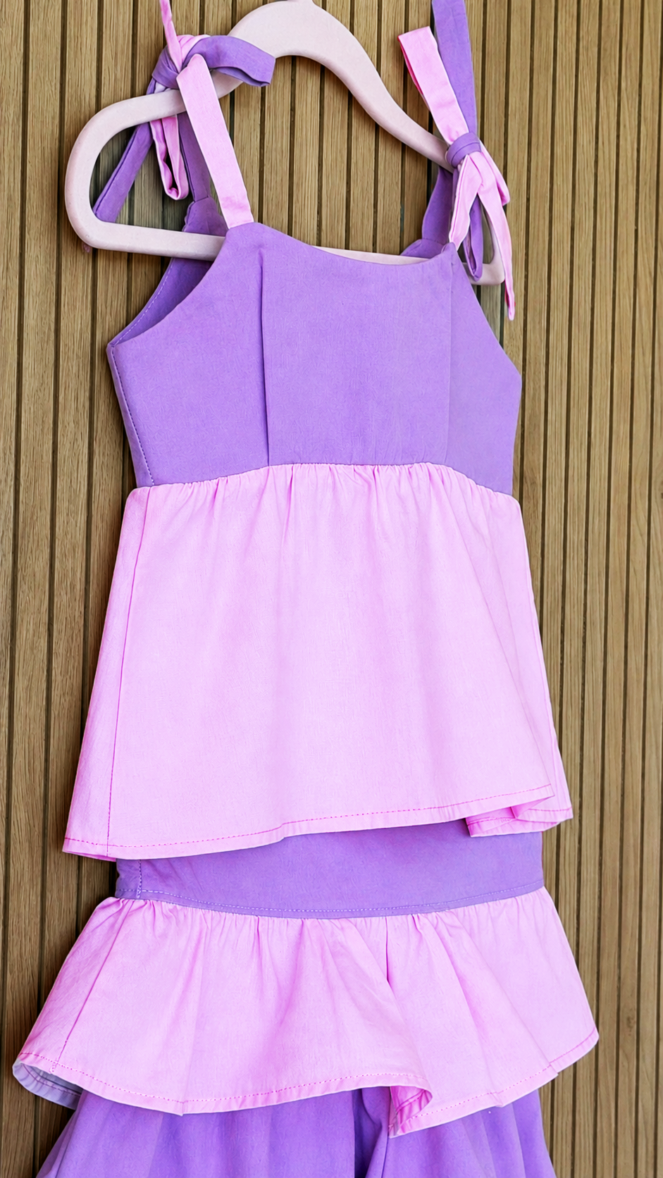 Lilac & Pink Ruffle Two-Piece Set