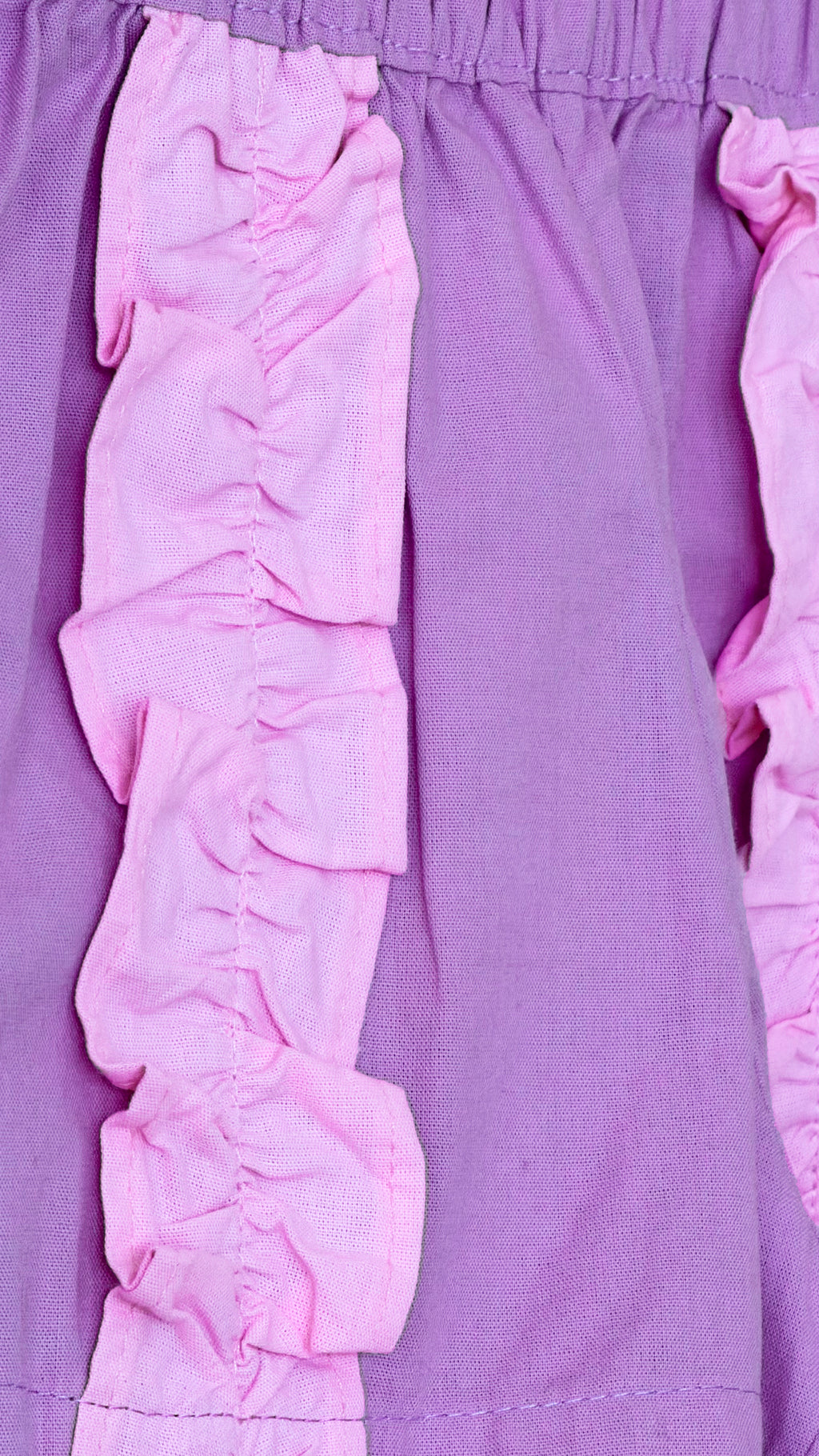 Lilac & Pink Ruffle Shorts Set