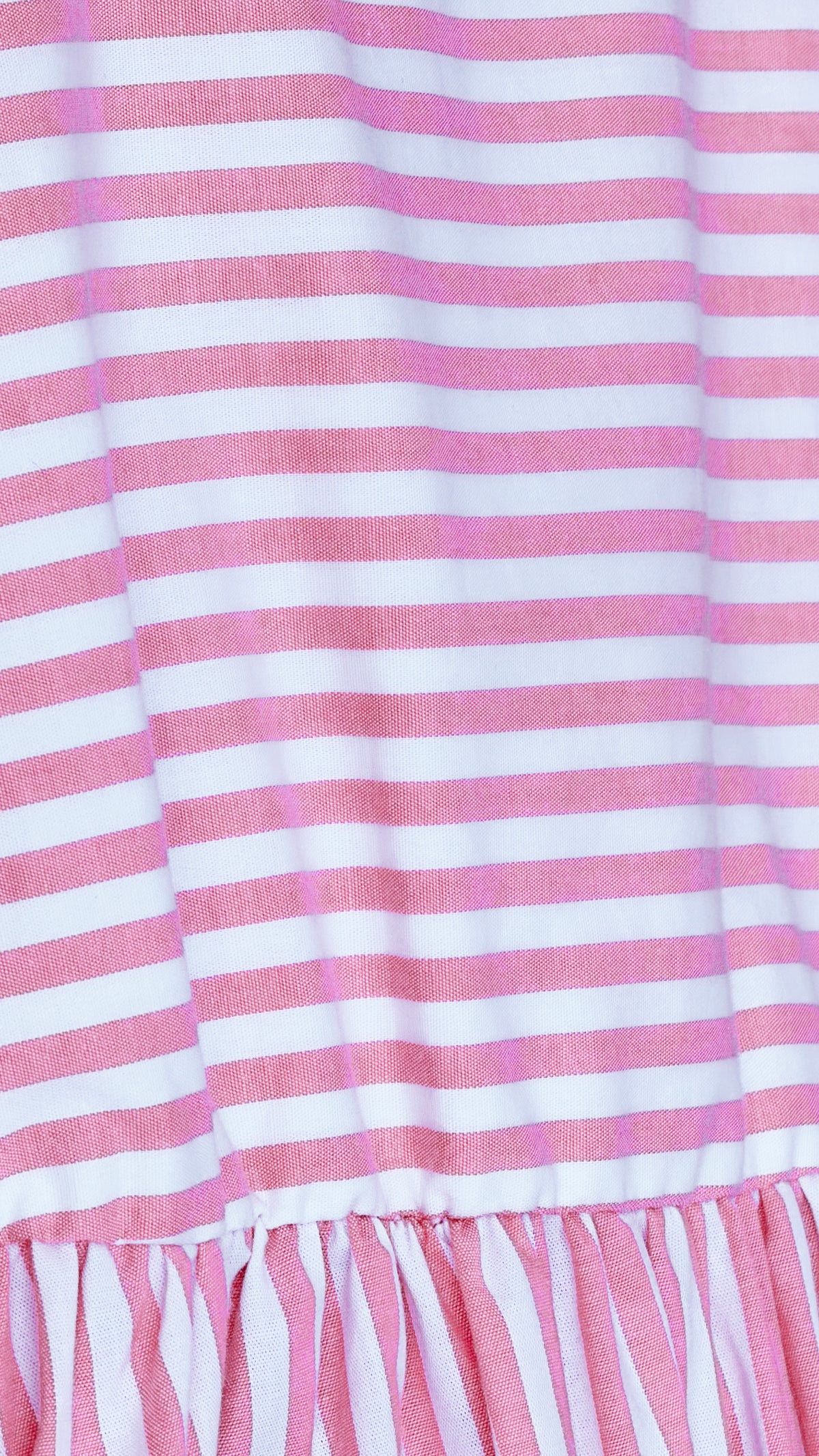 Pink Striped Flutter Sleeve Dress