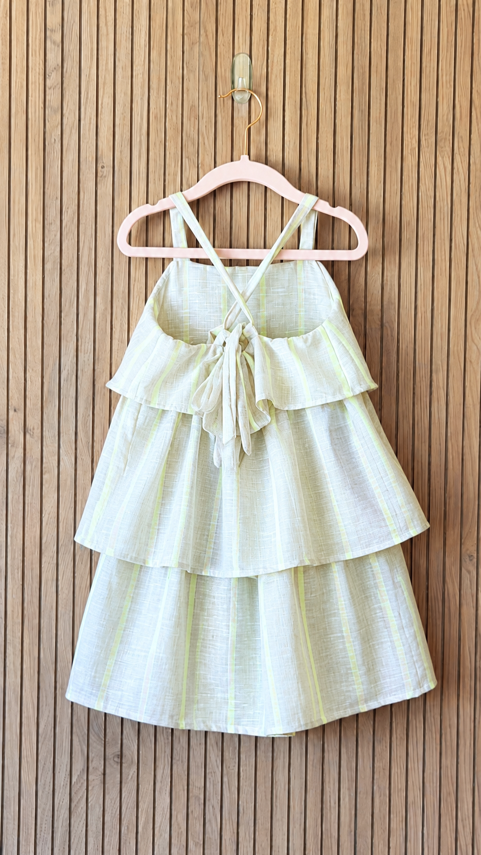 Neon Stripe Tiered Dress