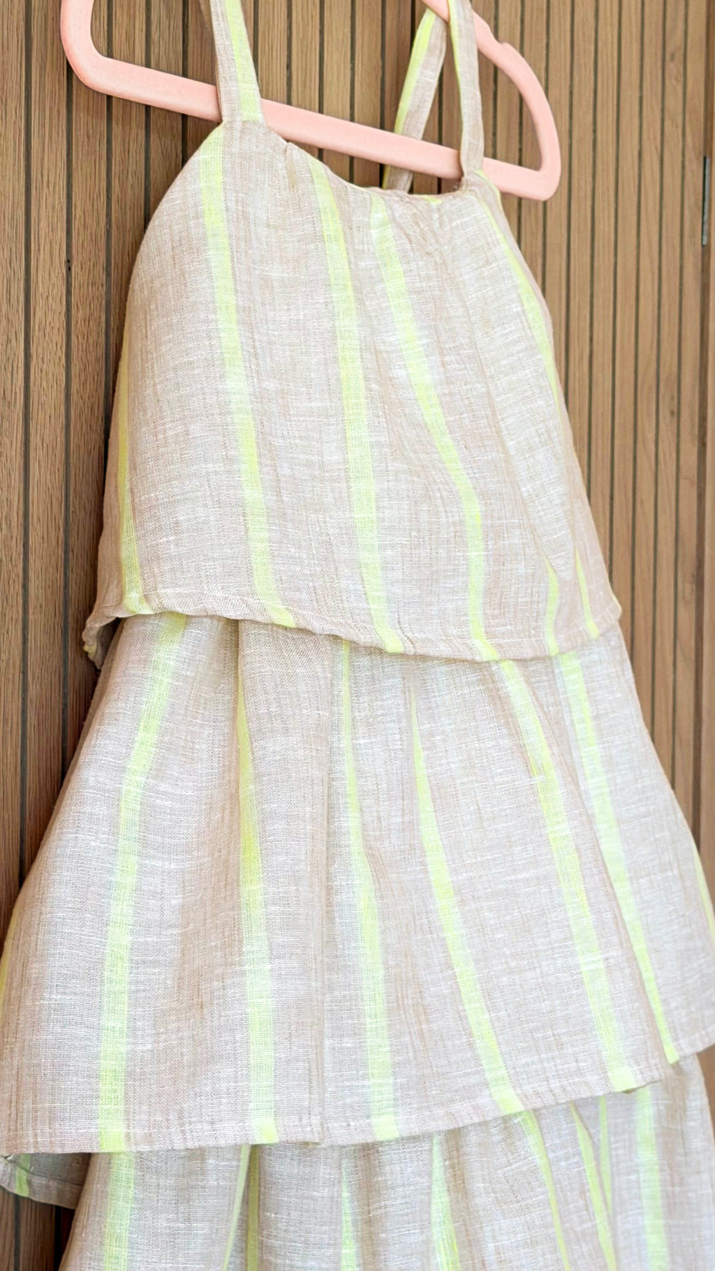 Neon Stripe Tiered Dress
