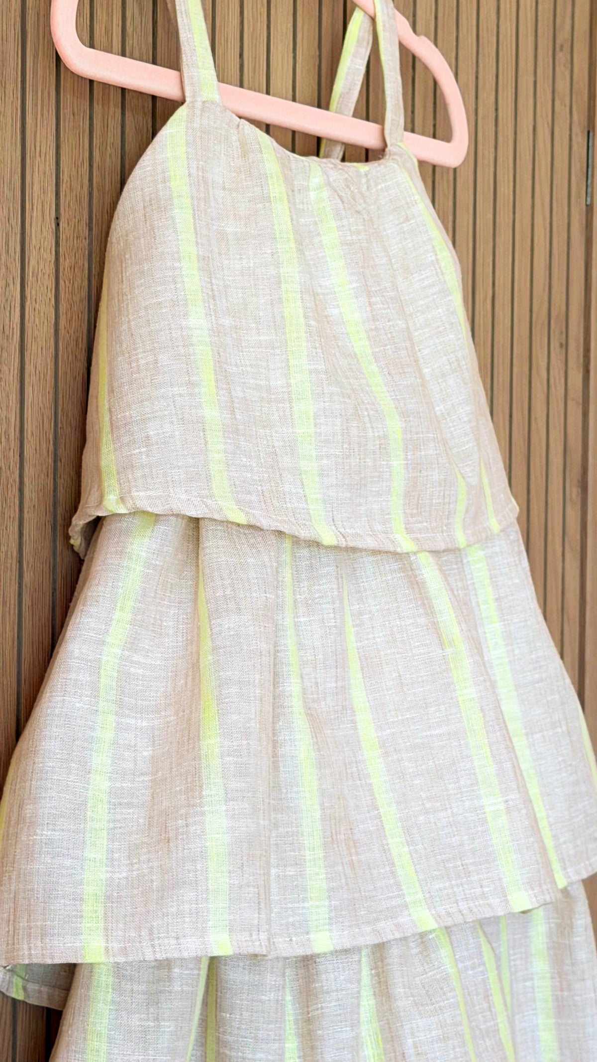 Neon Stripe Tiered Dress