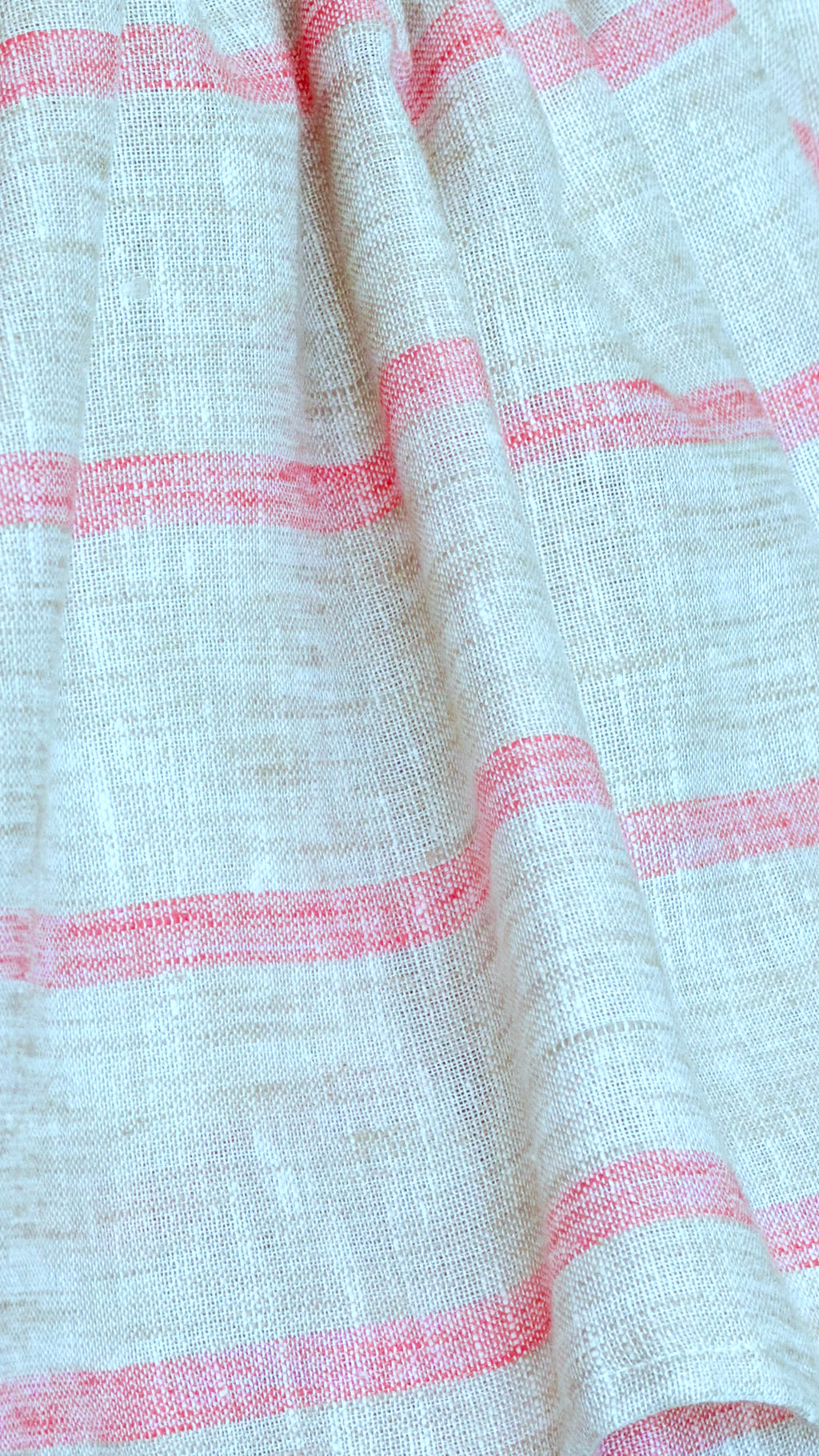 Coral Stripe Tiered Dress