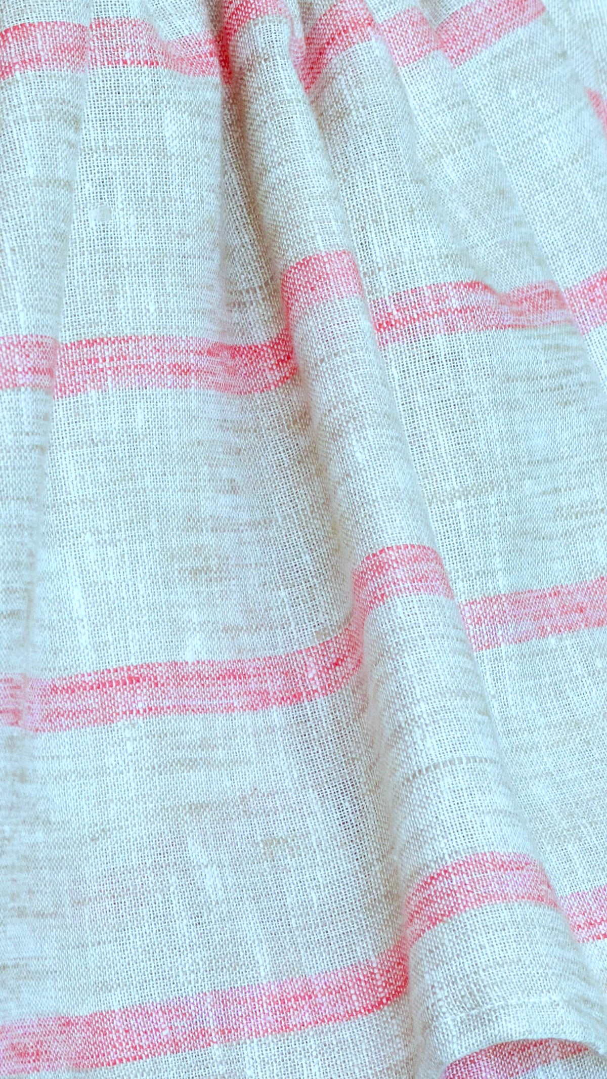 Coral Stripe Tiered Dress